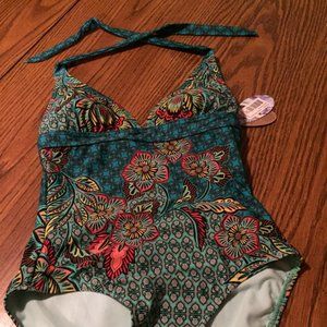 Prana Lahari One Piece Swimsuit Women's XS Dragonfly Fleur D'amour